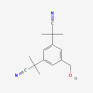2,2'-(5-(Hydroxymethyl)-1,3-phenylene)bis(2-methylpropanenitrile) chemical structure (CAS 120511-88-8)