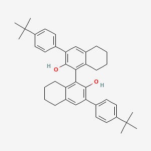 (R)-3,3'-Bis(4-(tert-butyl)phenyl)-5,5',6,6',7,7',8,8'-octahydro-[1,1'-binaphthalene]-2,2'-diol chemical structure (CAS 1205537-80-9)