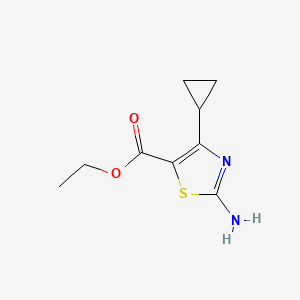 Ethyl 2-amino-4-cyclopropylthiazole-5-carboxylate chemical structure (CAS 1205561-31-4)