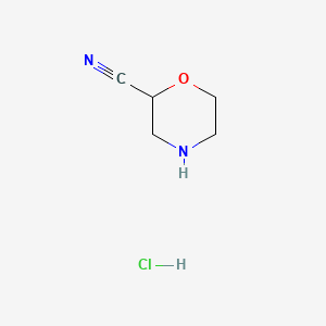 Morpholine-2-carbonitrile hydrochloride chemical structure (CAS 1205751-07-0)