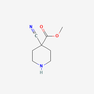 Methyl 4-cyanopiperidine-4-carboxylate chemical structure (CAS 1206228-82-1)