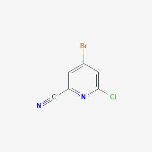 4-Bromo-6-chloropicolinonitrile chemical structure (CAS 1206247-90-6)