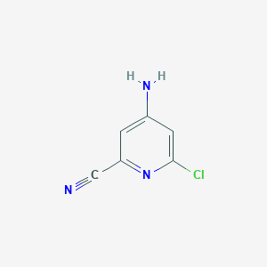 4-Amino-6-chloropicolinonitrile chemical structure (CAS 1206249-10-6)