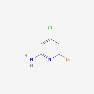 6-Bromo-4-chloropyridin-2-amine chemical structure (CAS 1206249-65-1)