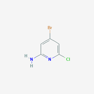 4-Bromo-6-chloropyridin-2-amine chemical structure (CAS 1206250-19-2)