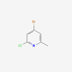 4-Bromo-2-chloro-6-methylpyridine chemical structure (CAS 1206250-53-4)