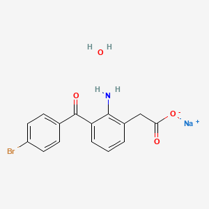 Sodium 2-(2-amino-3-(4-bromobenzoyl)phenyl)acetate hydrate(2:2:3) chemical structure (CAS 120638-55-3)