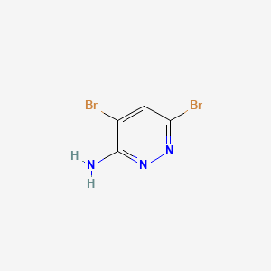 4,6-Dibromopyridazin-3-amine chemical structure (CAS 1206487-35-5)
