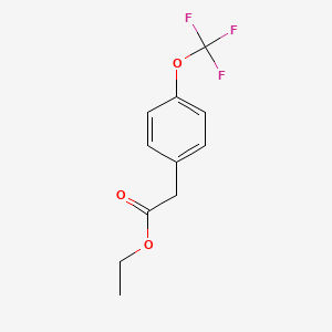 Ethyl 2-(4-(trifluoromethoxy)phenyl)acetate chemical structure (CAS 1206550-93-7)