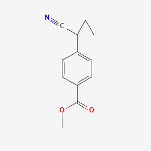 Methyl 4-(1-cyanocyclopropyl)benzoate chemical structure (CAS 1206611-69-9)