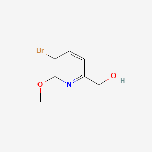 (5-Bromo-6-methoxypyridin-2-yl)methanol chemical structure (CAS 1206776-83-1)