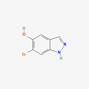 6-Bromo-1H-indazol-5-ol chemical structure (CAS 1206800-18-1)
