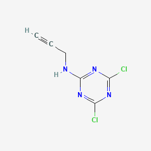 4,6-Dichloro-N-(prop-2-yn-1-yl)-1,3,5-triazin-2-amine chemical structure (CAS 1206849-35-5)