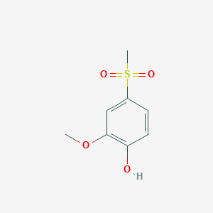 2-Methoxy-4-(methylsulfonyl)phenol chemical structure (CAS 1206968-73-1)