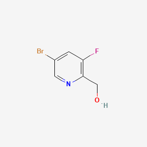 (5-Bromo-3-fluoropyridin-2-yl)methanol chemical structure (CAS 1206968-92-4)