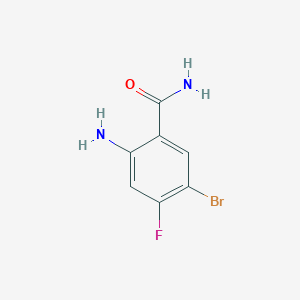 2-Amino-5-bromo-4-fluorobenzamide chemical structure (CAS 1206969-09-6)