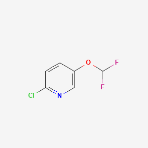 2-Chloro-5-(difluoromethoxy)pyridine chemical structure (CAS 1206980-28-0)