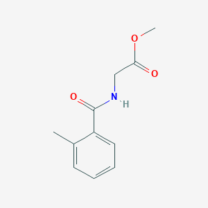 Methyl 2-(2-methylbenzamido)acetate chemical structure (CAS 1207-34-7)