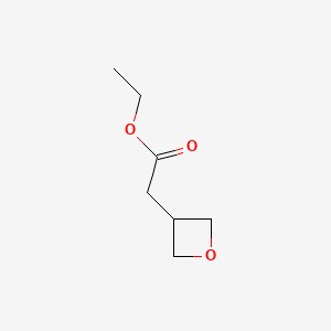 Ethyl 2-(oxetan-3-yl)acetate chemical structure (CAS 1207175-04-9)