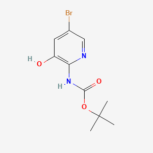 tert-Butyl (5-bromo-3-hydroxypyridin-2-yl)carbamate chemical structure (CAS 1207175-73-2)
