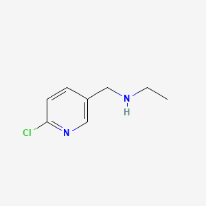 N-((6-Chloropyridin-3-yl)methyl)ethanamine chemical structure (CAS 120739-77-7)