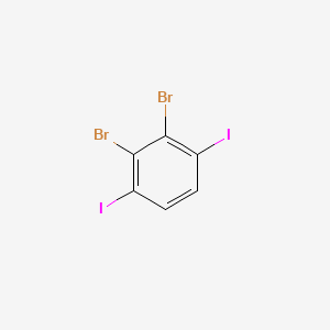 2,3-Dibromo-1,4-diiodobenzene chemical structure (CAS 1207434-10-3)