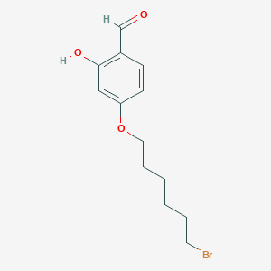 4-((6-Bromohexyl)oxy)-2-hydroxybenzaldehyde chemical structure (CAS 1207448-58-5)