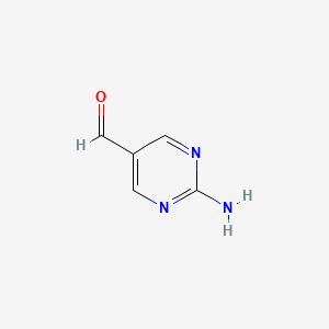 2-Aminopyrimidine-5-carbaldehyde chemical structure (CAS 120747-84-4)