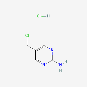 2-Amino-5-(chloromethyl)pyrimidine Hydrochloride chemical structure (CAS 120747-86-6)