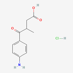 4-(4-Aminophenyl)-3-methyl-4-oxobutanoic acid hydrochloride chemical structure (CAS 120757-13-3)