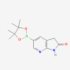 5-(4,4,5,5-Tetramethyl-1,3,2-dioxaborolan-2-yl)-1H-pyrrolo[2,3-b]pyridin-2(3H)-one chemical structure (CAS 1207623-97-9)