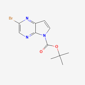 tert-Butyl 2-bromo-5H-pyrrolo[2,3-b]pyrazine-5-carboxylate chemical structure (CAS 1207625-13-5)