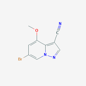 6-Bromo-4-methoxypyrazolo[1,5-a]pyridine-3-carbonitrile chemical structure (CAS 1207836-10-9)