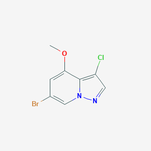 6-Bromo-3-chloro-4-methoxypyrazolo[1,5-a]pyridine chemical structure (CAS 1207839-90-4)