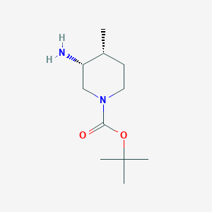 (3R,4R)-tert-Butyl 3-amino-4-methylpiperidine-1-carboxylate chemical structure (CAS 1207853-61-9)