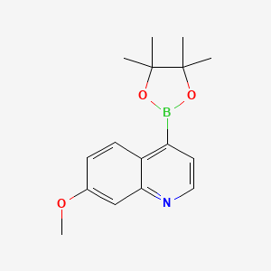 7-Methoxy-4-(4,4,5,5-tetramethyl-1,3,2-dioxaborolan-2-yl)quinoline chemical structure (CAS 1207894-59-4)