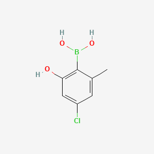 (4-Chloro-2-hydroxy-6-methylphenyl)boronic acid chemical structure (CAS 1207961-50-9)