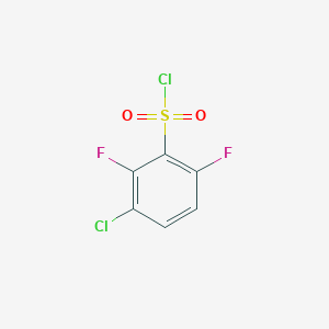 3-Chloro-2,6-difluorobenzene-1-sulfonyl chloride chemical structure (CAS 1208077-31-9)
