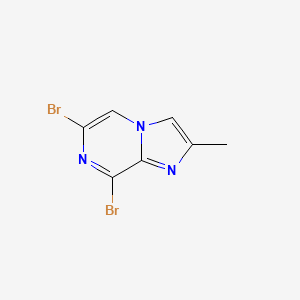 6,8-Dibromo-2-methylimidazo[1,2-a]pyrazine chemical structure (CAS 1208082-91-0)