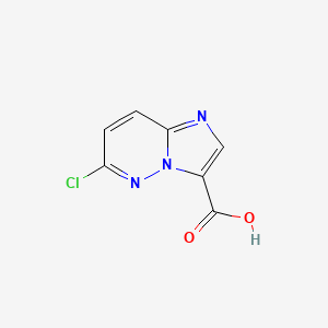 6-Chloroimidazo[1,2-b]pyridazine-3-carboxylic acid chemical structure (CAS 1208084-53-0)