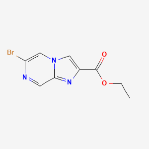Ethyl 6-bromoimidazo[1,2-a]pyrazine-2-carboxylate chemical structure (CAS 1208085-94-2)