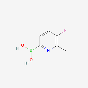(5-Fluoro-6-methylpyridin-2-yl)boronic acid chemical structure (CAS 1208101-45-4)