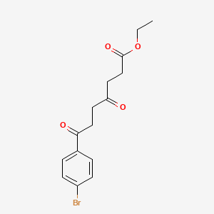 Ethyl 7-(4-bromophenyl)-4,7-dioxoheptanoate chemical structure (CAS 1208318-08-4)
