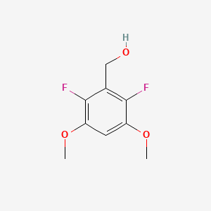 (2,6-Difluoro-3,5-dimethoxyphenyl)methanol chemical structure (CAS 1208434-90-5)