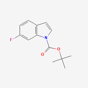 1-Boc-6-Fluoro-1H-indole chemical structure (CAS 1208459-96-4)
