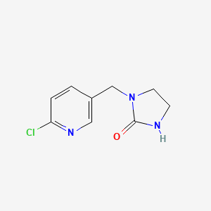 1-((6-Chloropyridin-3-yl)methyl)imidazolidin-2-one chemical structure (CAS 120868-66-8)