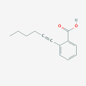 2-(Hex-1-yn-1-yl)benzoic acid chemical structure (CAS 120870-47-5)