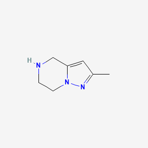 2-Methyl-4,5,6,7-tetrahydropyrazolo[1,5-a]pyrazine chemical structure (CAS 1209273-29-9)