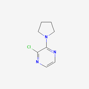 2-Chloro-3-(pyrrolidin-1-yl)pyrazine chemical structure (CAS 1209459-63-1)