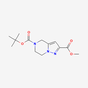 5-(tert-Butyl) 2-methyl 6,7-dihydropyrazolo[1,5-a]pyrazine-2,5(4H)-dicarboxylate chemical structure (CAS 1209492-72-7)